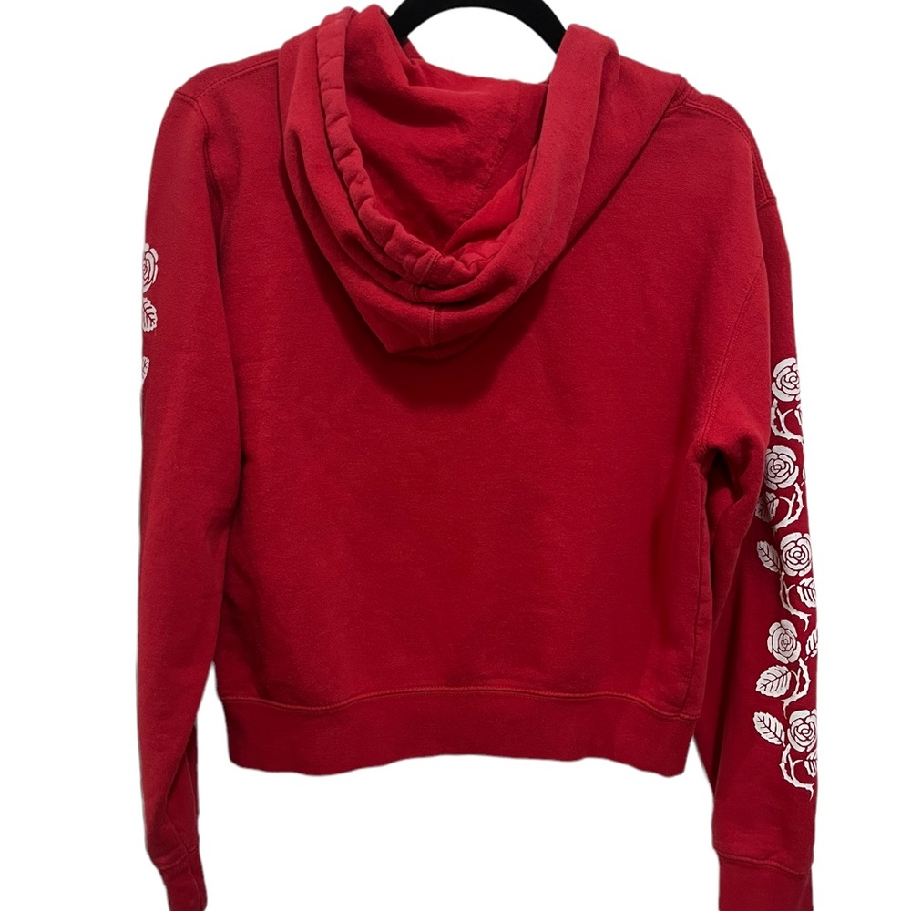 VINTAGE OBEY ROSES RED HOODIE - Picture 4 of 4
